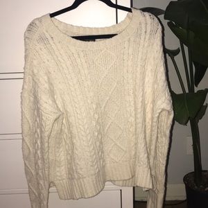 American Eagle cream knit sweater